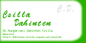 csilla dahinten business card